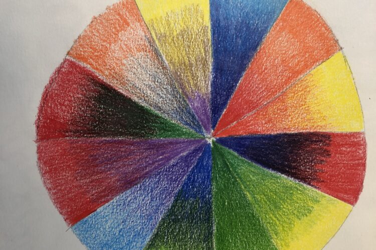 colored pencil color wheel
